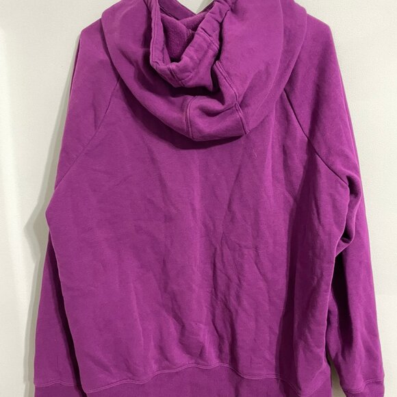 Women's Size XL Purple Hoodie Loose Sweatshirt W/ White & Silver Lettering Excel - Picture 5 of 14